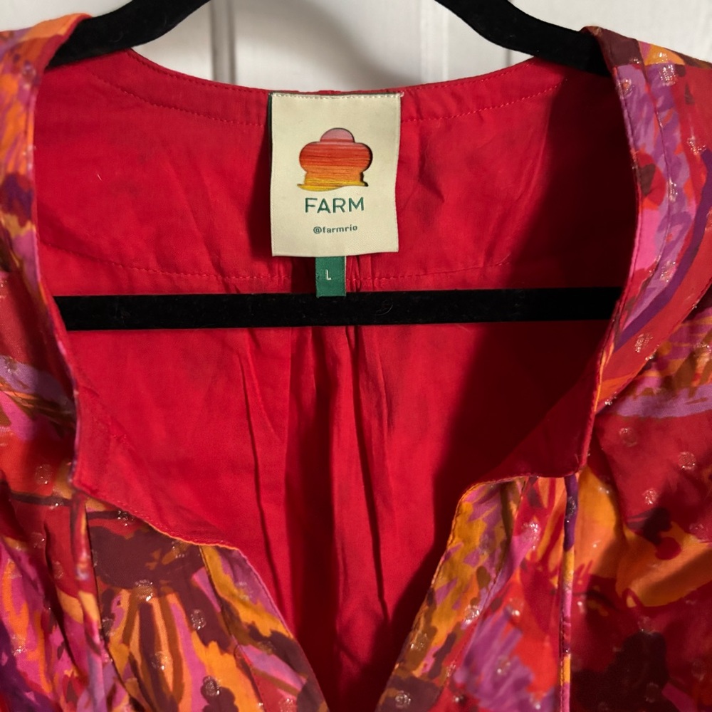 FARM Rio Red Multi-Color Mini Dress - Picture 10 of 14